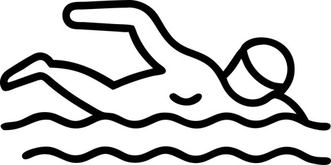 silhouette of a man in a swimming pool