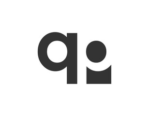 QP creative geometric initial based modern and minimal logo. Letter q p trendy fonts.