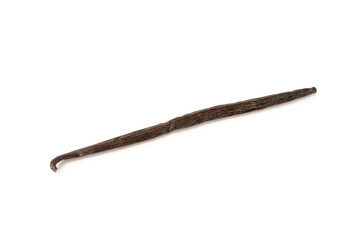 Vanilla pods isolated on white background. Vanilla flowers and seeds. vanilla stick bean. Aromatic spicy spice for pastries and desserts. Seasoning.