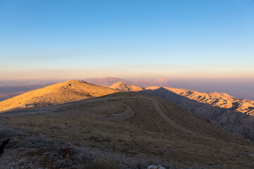 Türkiye Mesopotamia Mount Nemrut on a sunny spring day