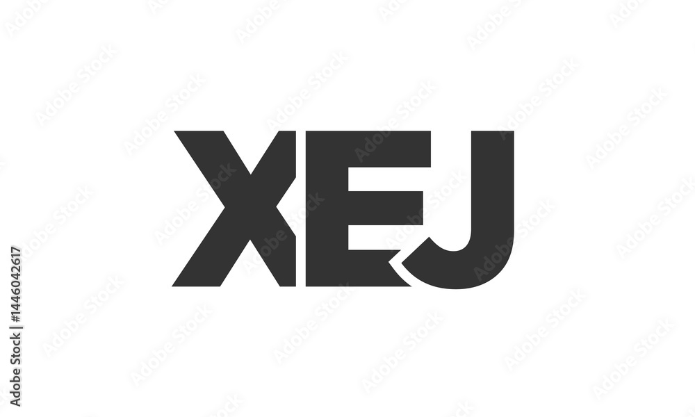 Fototapete xej logo design template with strong and modern bold text. initial based vector logotype featuring s