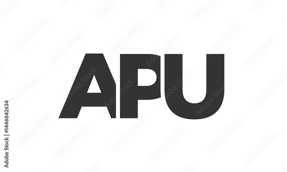 Fototapete apu logo design template with strong and modern bold text. initial based vector logotype featuring s