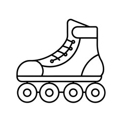 Rollerblade Line Art Vector