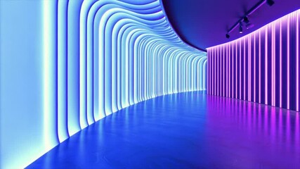 Futuristic, vibrant, illuminated pathway