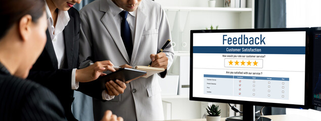 Customer feedback and review analysis by brisk computer software for corporate business