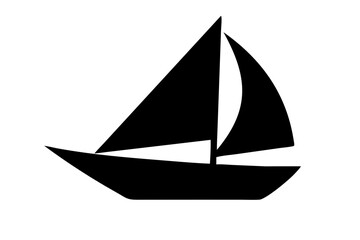 sailboat silhouette transparent background for web and graphic design