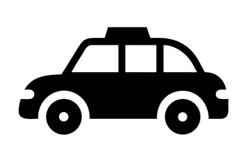 taxi silhouette transparent background for web and graphic design