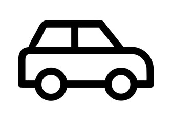 car black line art vector on white background transparent background for web and graphic design