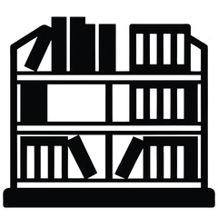 librarian element isolated library shelving unit on white background