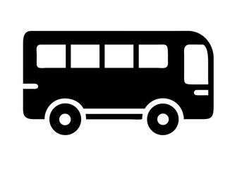 bus silhouette transparent background for web and graphic design