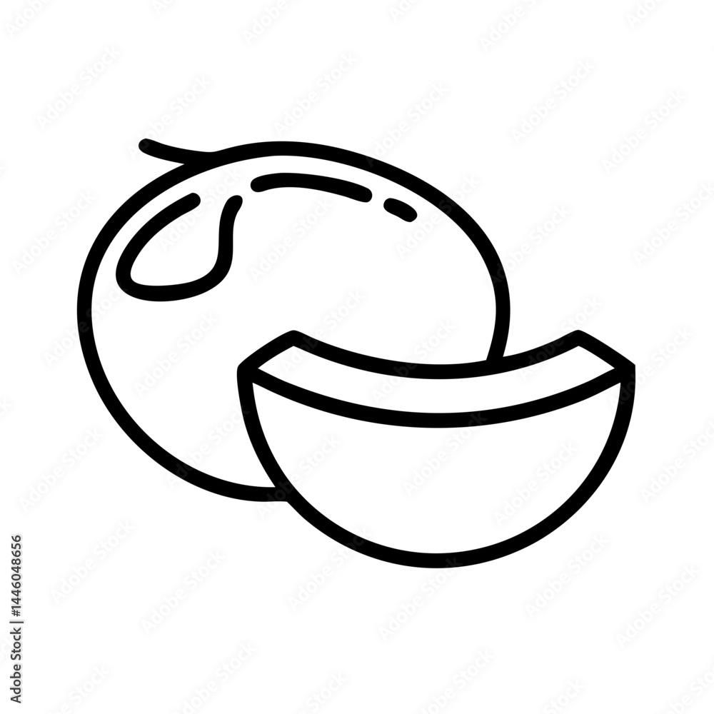Poster coconut cut open transparent background for web and graphic design