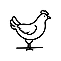 chicken on a perch transparent background for web and graphic design