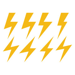 Sketch Style Lightning Bolt Icon Set