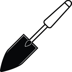 flat design vector icon of a trowel sharp.