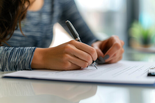 customer willingly signs mortgage agreement, providing one guarantee to real estate agent or bank officer, as per agreed terms stated in contract document    