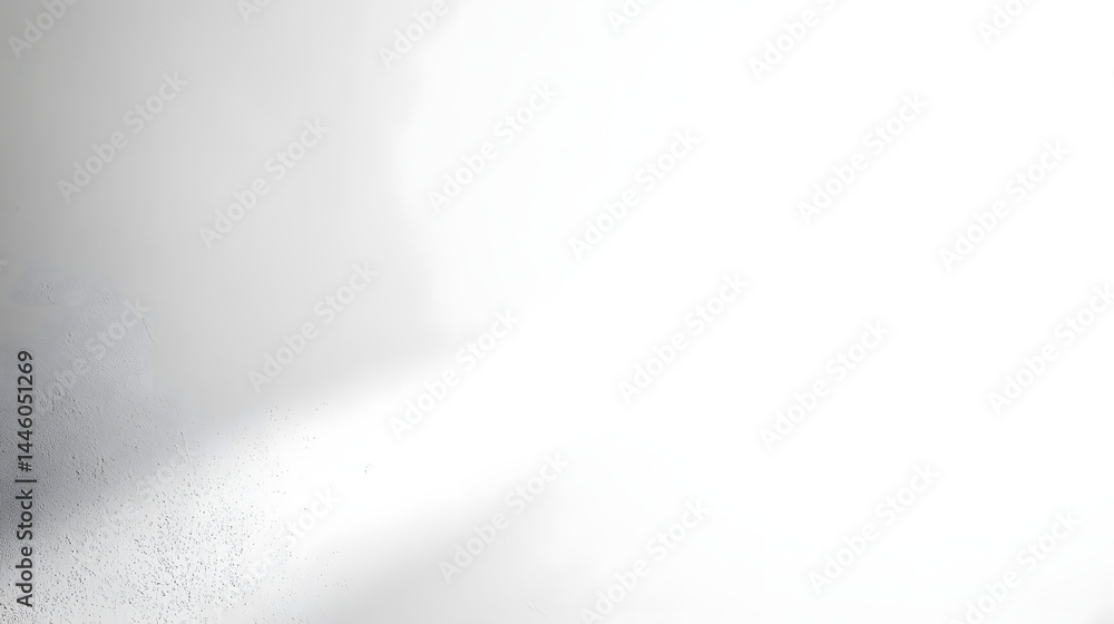 Aufkleber dynamic light patterns on pure white background abstract photography minimalist art studio setting