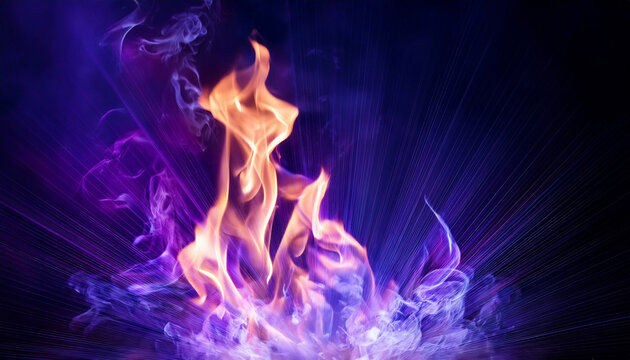 purple and violet burning flame fire magic