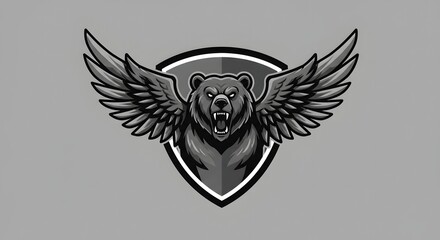 Obraz premium Winged Bear Logo