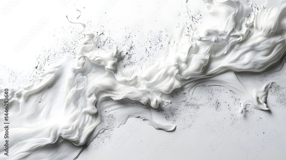 Poster dynamic abstract white texture creation studio digital art minimalist top view artistry