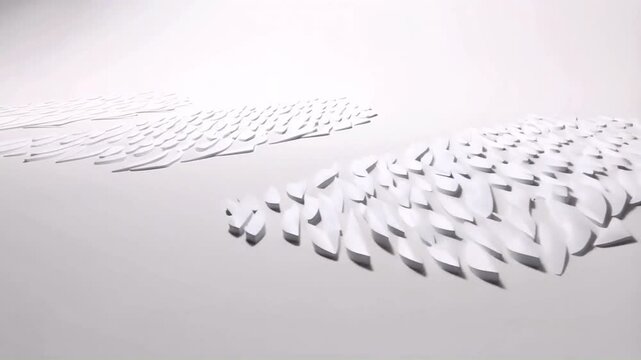Elegant White Geometric Loop: Smooth Minimalist Abstract Motion Design