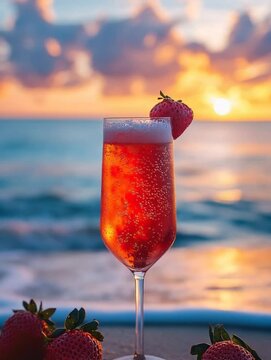 rossini cocktail in sunset video
