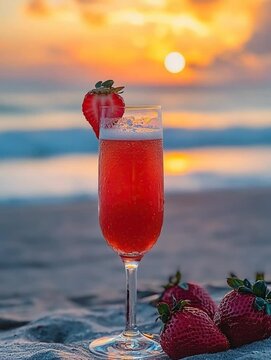 rossini cocktail in sunset video