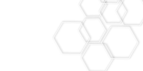 .Abstract geometric pattern with crosses, stripes, lines. and  technology 3d white light structure technology out line hexagon polygonal honeycomb luxury pattern vector background.