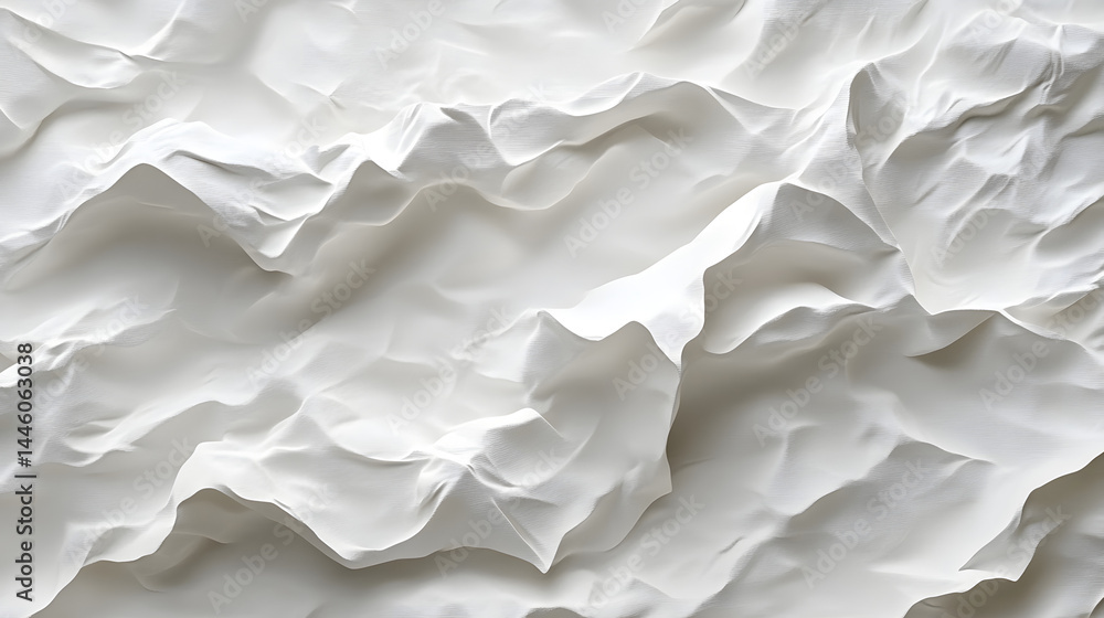 Aufkleber textured white wavy background abstract design digital art minimalist style close-up view artistic c