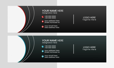 Email signature with an author photo place modern and minimal layout