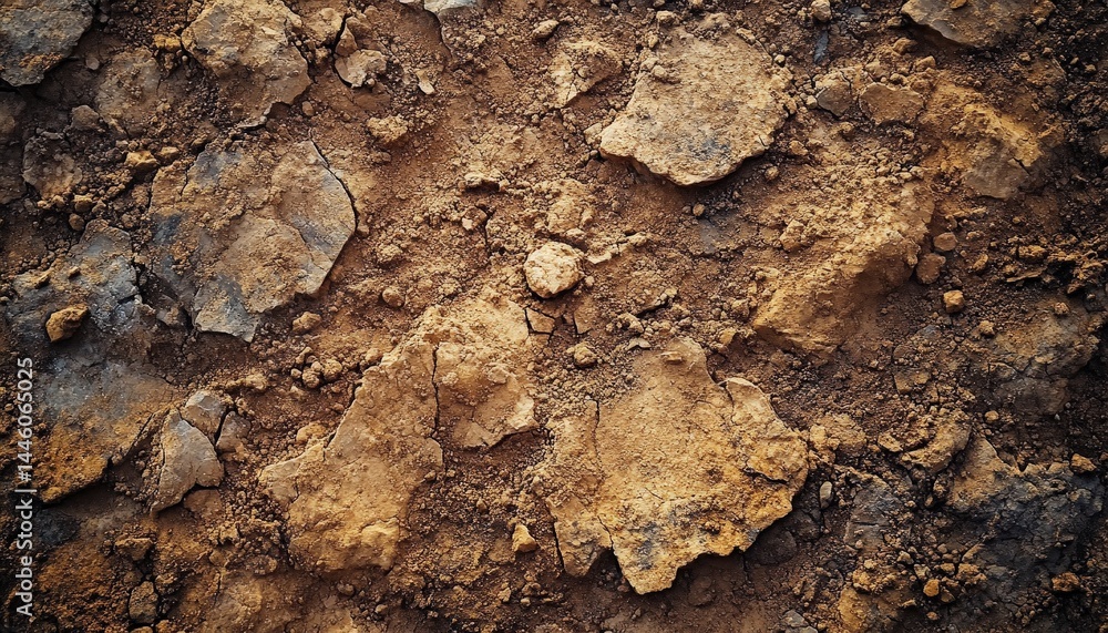 Aufkleber detailed texture of natural slate stone surfaces showcasing various shades of brown and gray in a ru