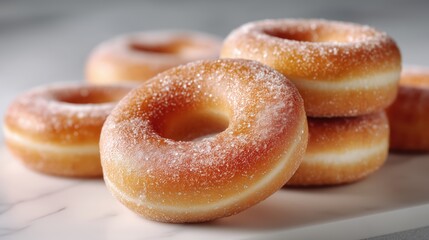 Airy Dessert Composition with Donuts