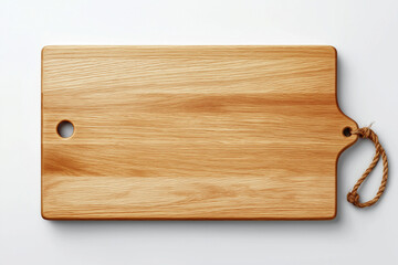 Fototapeta premium white rectangular cutting board isolated on a white background, top view, stock photo style