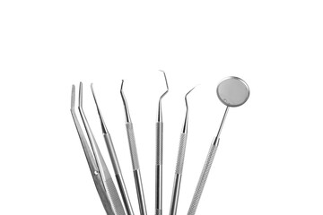 Dentist tools isolated on white background. Dentist Concept.Teethcare, dental health concept. Means...
