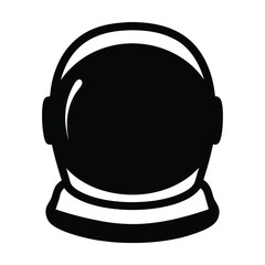 Fototapeta premium Monochromatic Astronaut Helmet Silhouette for Space Exploration and Discovery Missions