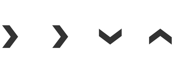 short arrows icon set