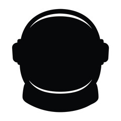 Silhouette of a Futuristic Astronaut Helmet for Space Exploration Missions