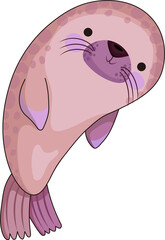 Cute Baby Pink Sea Otter
