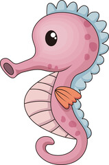 Cute Baby Pink Seahorse
