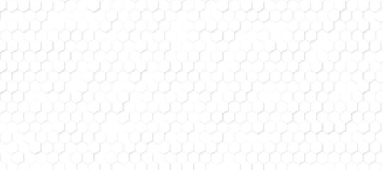 Seamless hexagon pattern on a clean white background, modern and minimalistic design. Geometric layout with evenly spaced hexagons, subtle shadows for depth, high-resolution vector style. 