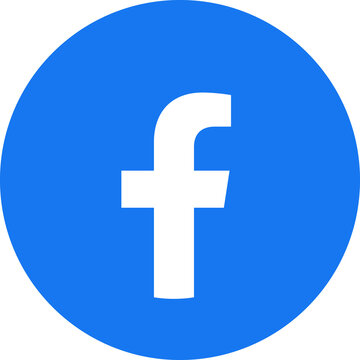 Facebook icon on transparent background