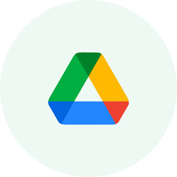 Google drive icon on transparent background