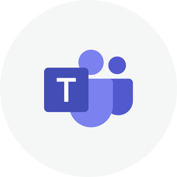 Microsoft team icon on transparent background