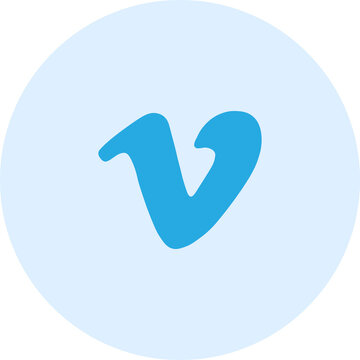 Vimeo icon on transparent background