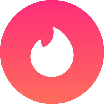Tinder icon on transparent background