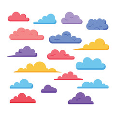 cloud icon set