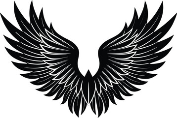 Obraz premium Abstract Bird Wings Silhouette