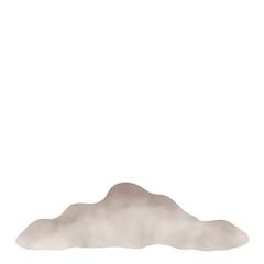 Watercolor dust cloud on a transparent background.