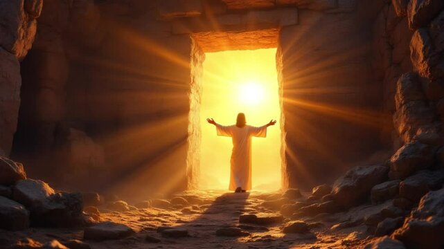 Jesus Christ Steps Out from the Temple