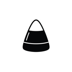Fototapeta premium Simple black and white candy corn halloween holiday treat icon vector illustration