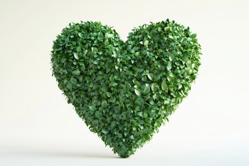 Heart Shape Formed from Lush Green Foliage